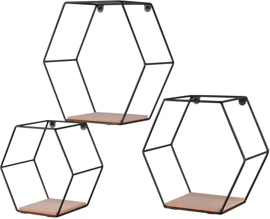 Wandregal 3er-Set Chiara ¦ schwarz ¦ Maße (cm): B: 11 H: 22 Regale > Regalsets - Höffner