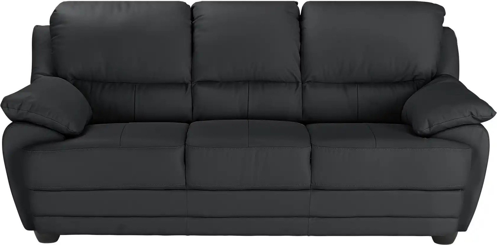 uno Einzelsofa Sitz- und Rückenbezug aus Echtleder Nebolo III ¦ schwarz ¦ Maße (cm): B: 209 H: 97 T: 100.0 Polstermöbel ...