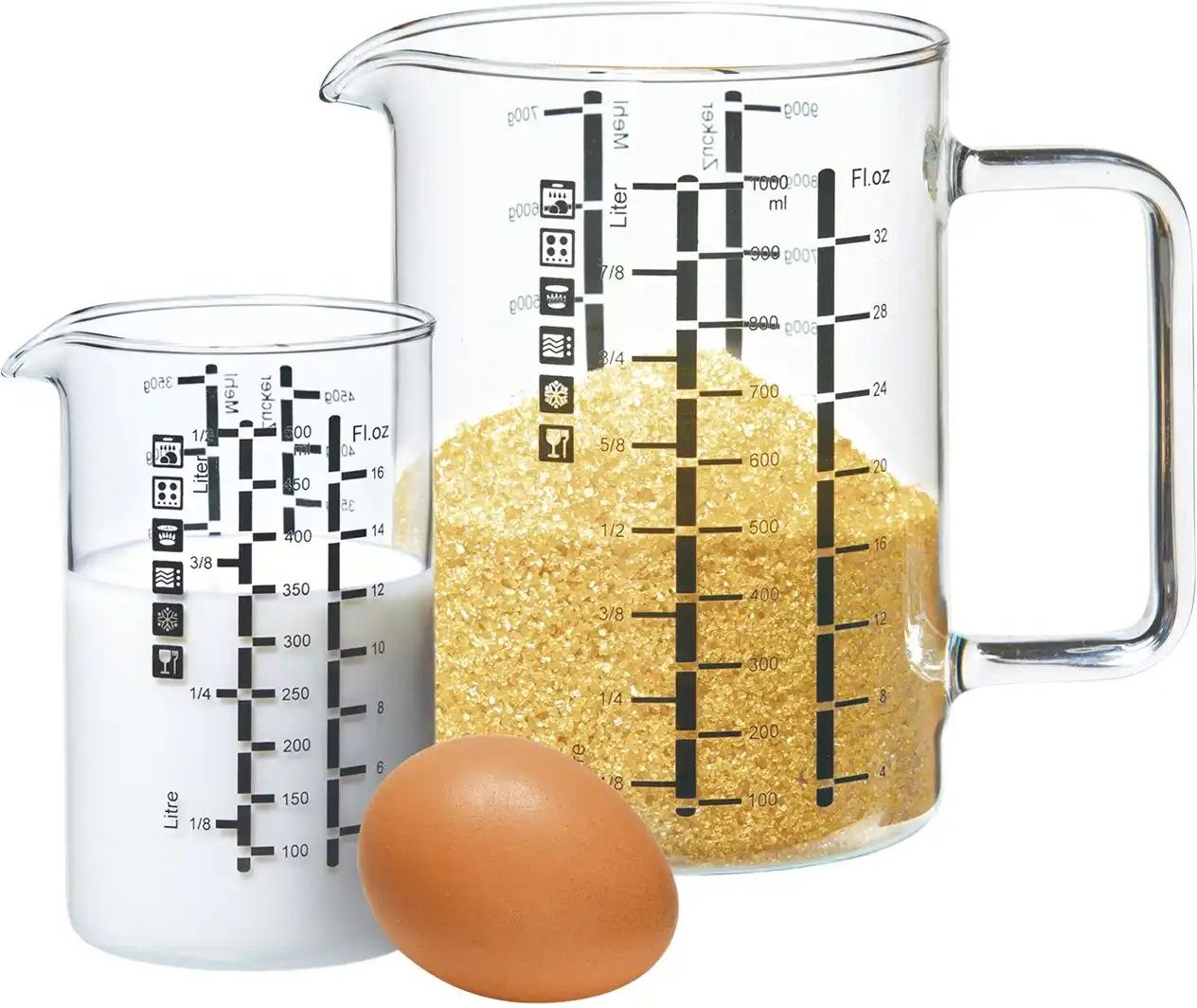 SIMAX Messbecherset ¦ transparent/klar ¦ Glas Küchenzubehör & Helfer > Messbecher & Messkannen - Höffner