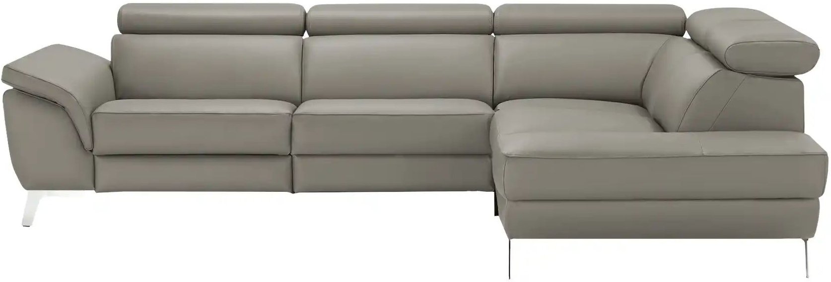uno Ecksofa Leder Dallas ¦ grau ¦ Maße (cm): B: 283 H: 74 T: 228.0 Polstermöbel > Sofas > Ecksofas - Höffner