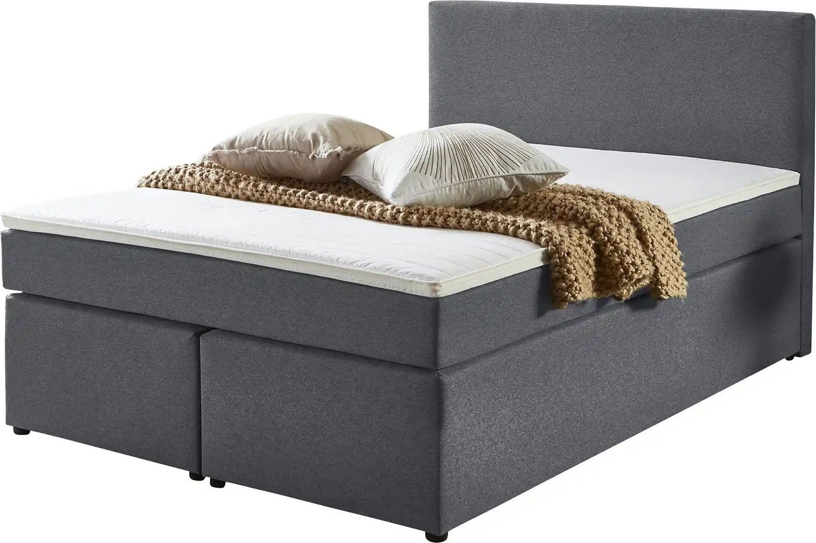 Boxspringbett Ashbourne ¦ schwarz ¦ Maße (cm): B: 160 H: 105 Betten > Boxspringbetten - Höffner