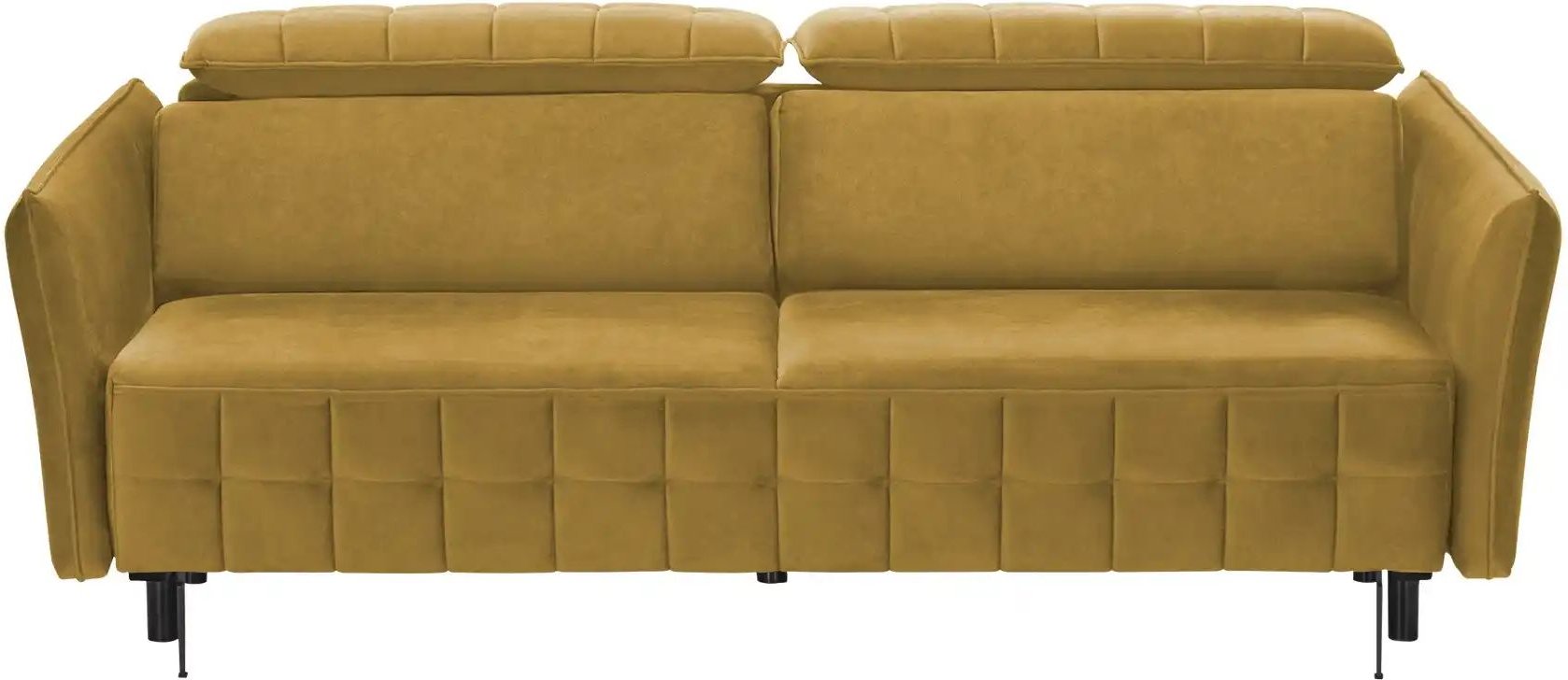 smart Schlafsofa mit verstellbaren Kopfstützen Momoka ¦ gelb ¦ Maße (cm): B: 226 H: 90 T: 104.0 Polstermöbel > Sofas > 2...
