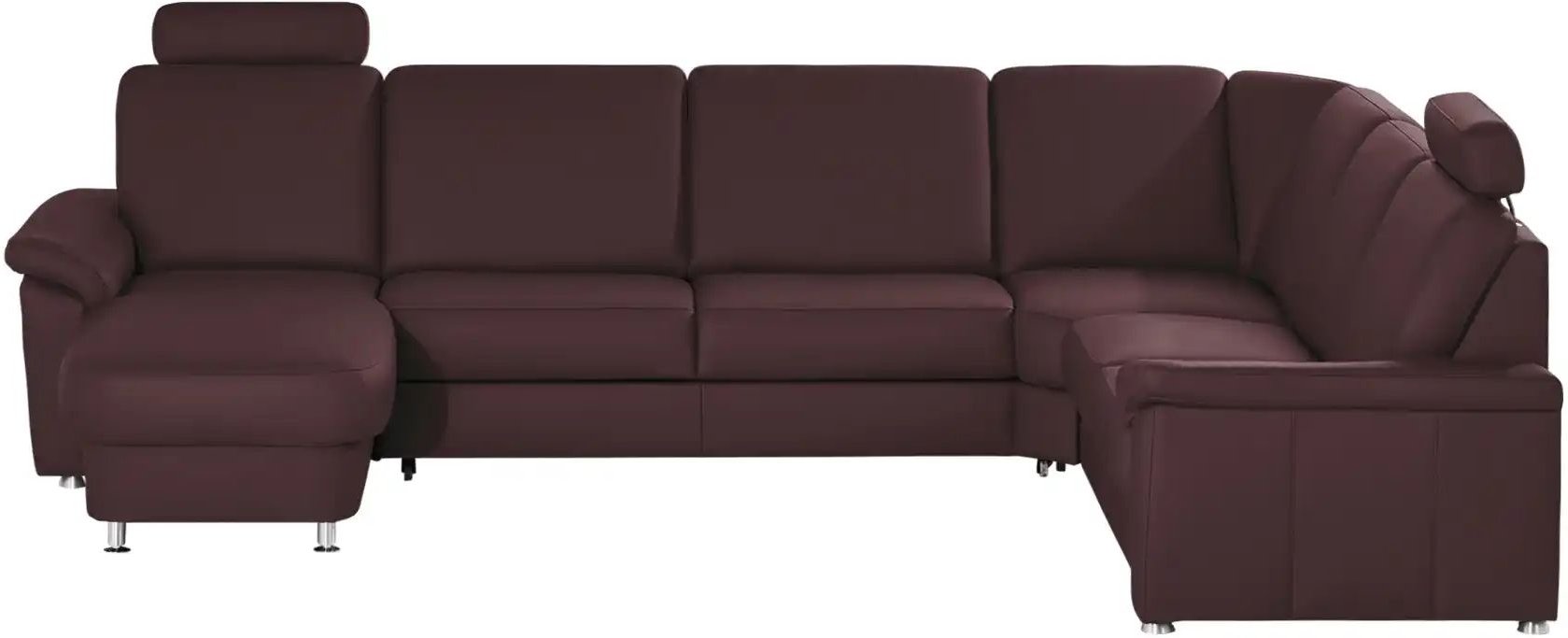Thumbnail - meinSofa Wohnlandschaft Leder Carolin ¦ lila/violett ¦ Maße (cm): B: 330 H: 91 T: 240.0 Polstermöbel > Sofas > Wohnlands...