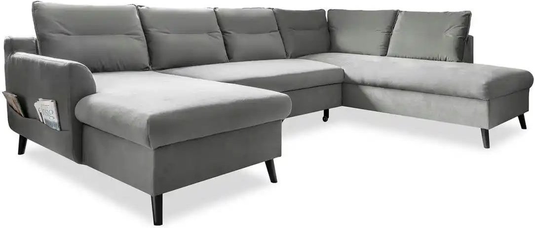 Miuform Wohnlandschaft mit Schlaffunktion Stylish Stan ¦ grau ¦ Maße (cm): B: 300 H: 90 Polstermöbel > Sofas > Wohnlands...