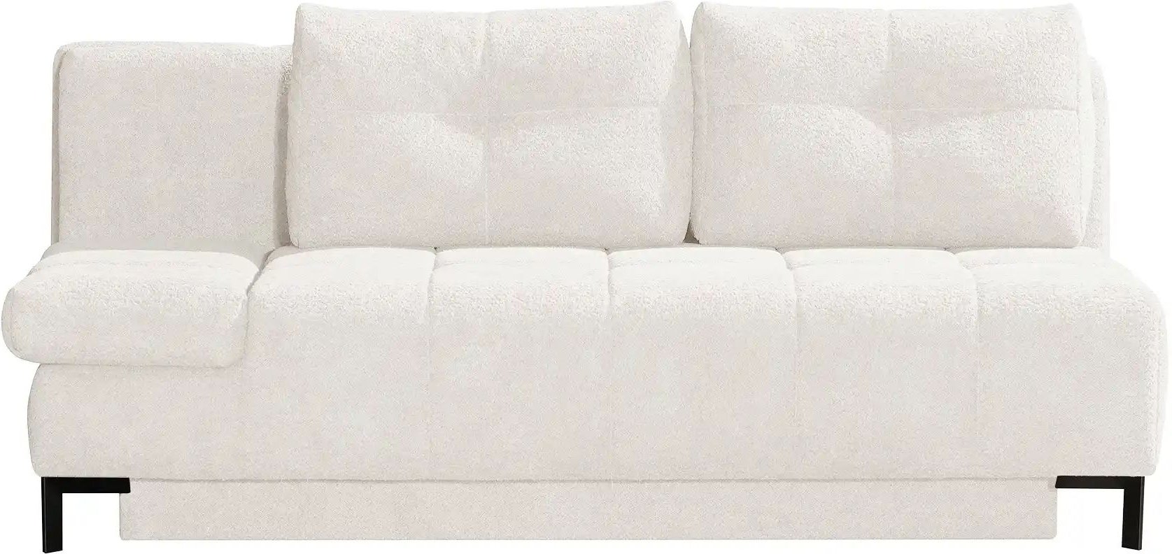 Querschläfer aus Bouclé Sammy ¦ beige ¦ Maße (cm): B: 206 H: 98 T: 98.0 Polstermöbel > Sofas > 2-Sitzer - Höffner