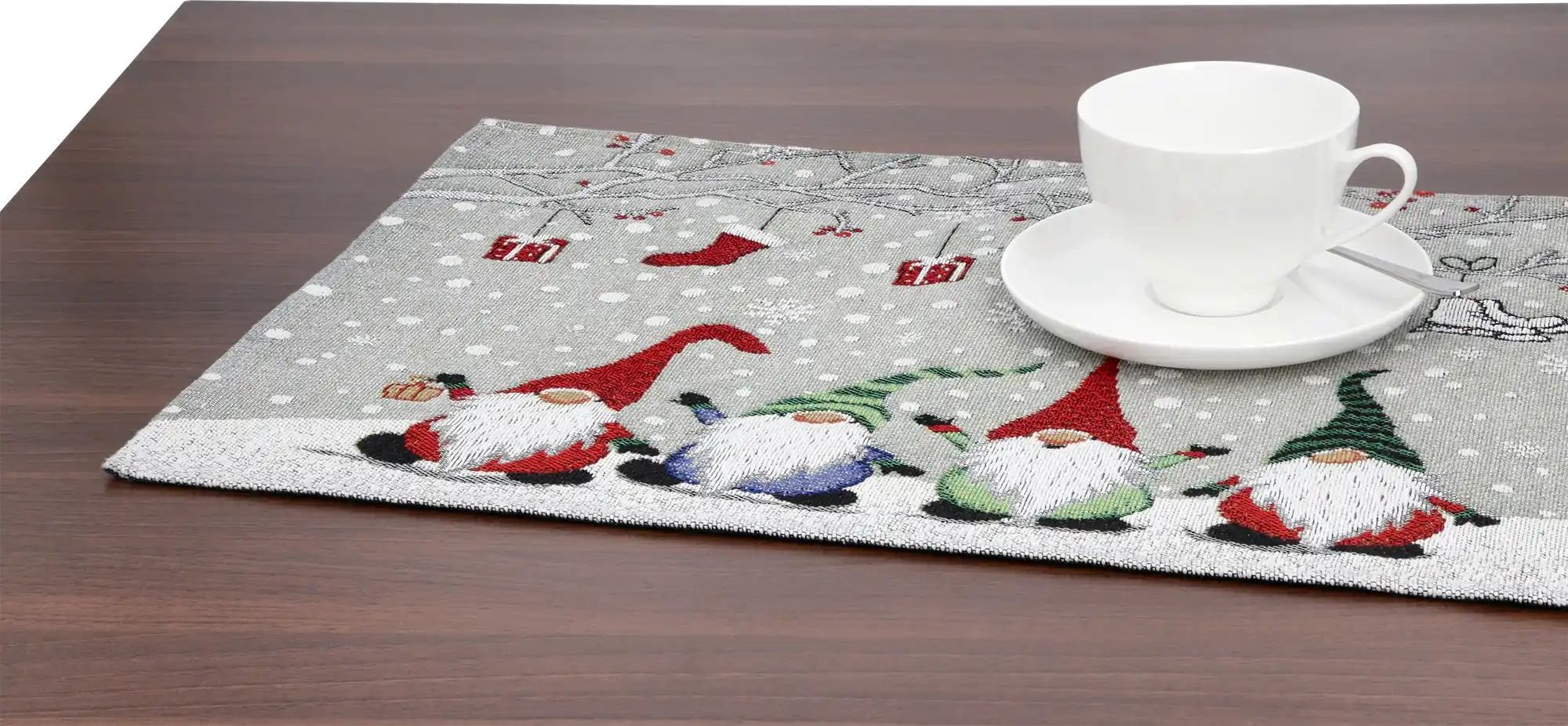 Thumbnail - como Platzset Weihnachten ¦ grau ¦ Baumwollmischgewebe ¦ Maße (cm): B: 32 Tischwäsche & Küchentextilien > Platzsets - H...