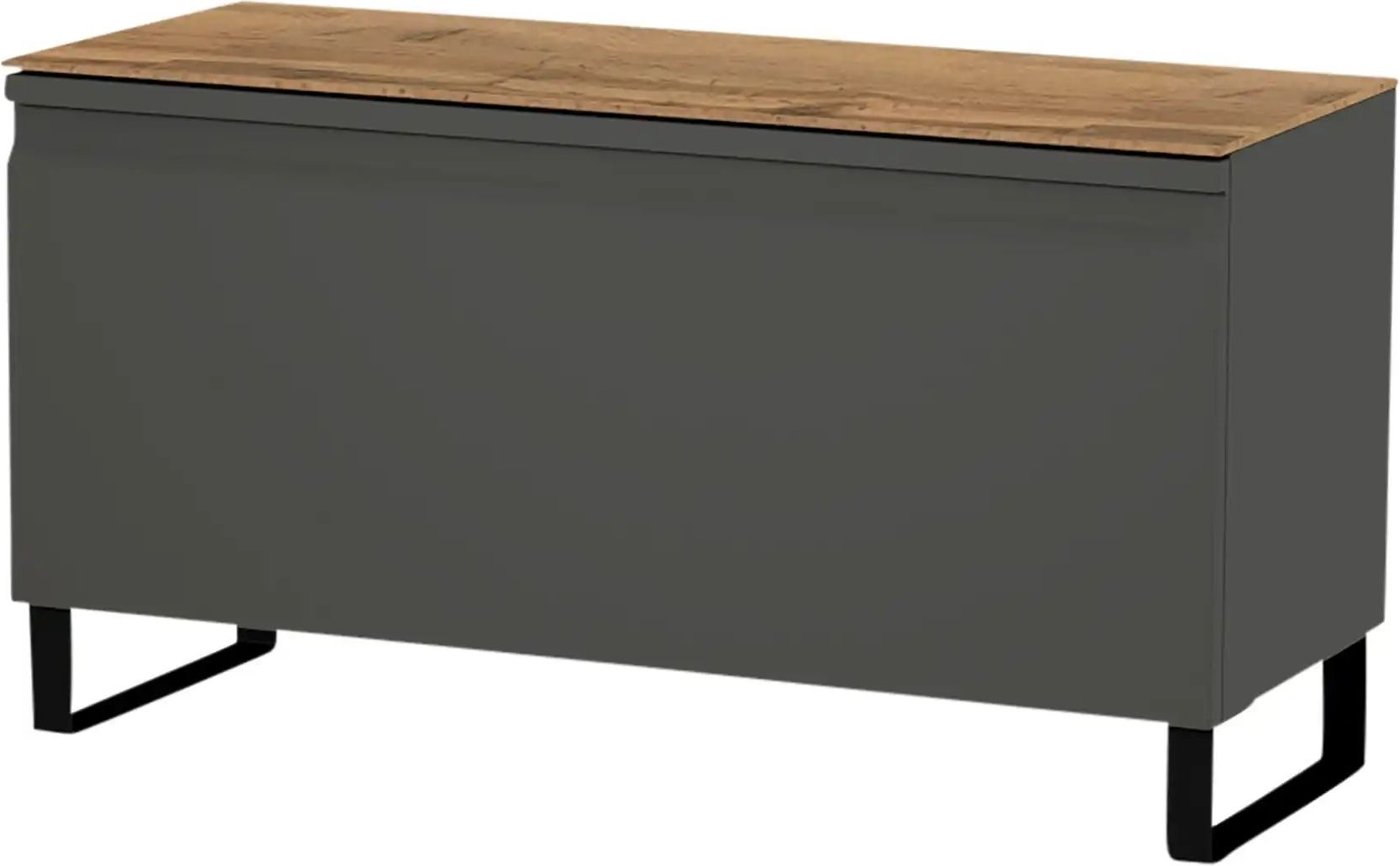 Wohnwert Garderobenbank Leo ¦ grau ¦ Maße (cm): B: 93 H: 49 T: 36.0 Bänke > Einzelbänke - Höffner