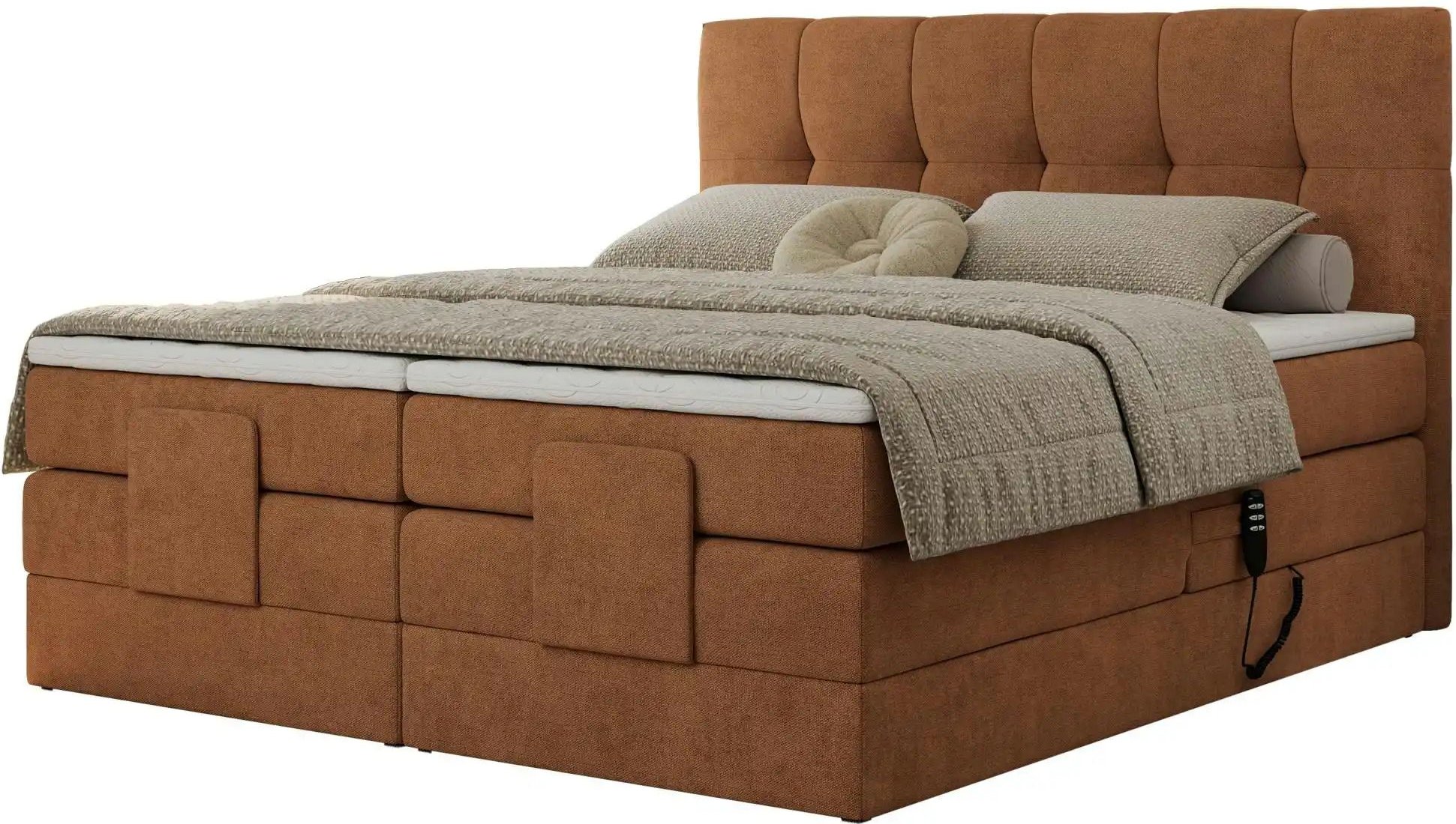 Motor Boxspringbett mit Bettkasten Vittoria ¦ orange ¦ Maße (cm): B: 168 H: 124 Betten > Boxspringbetten - Höffner