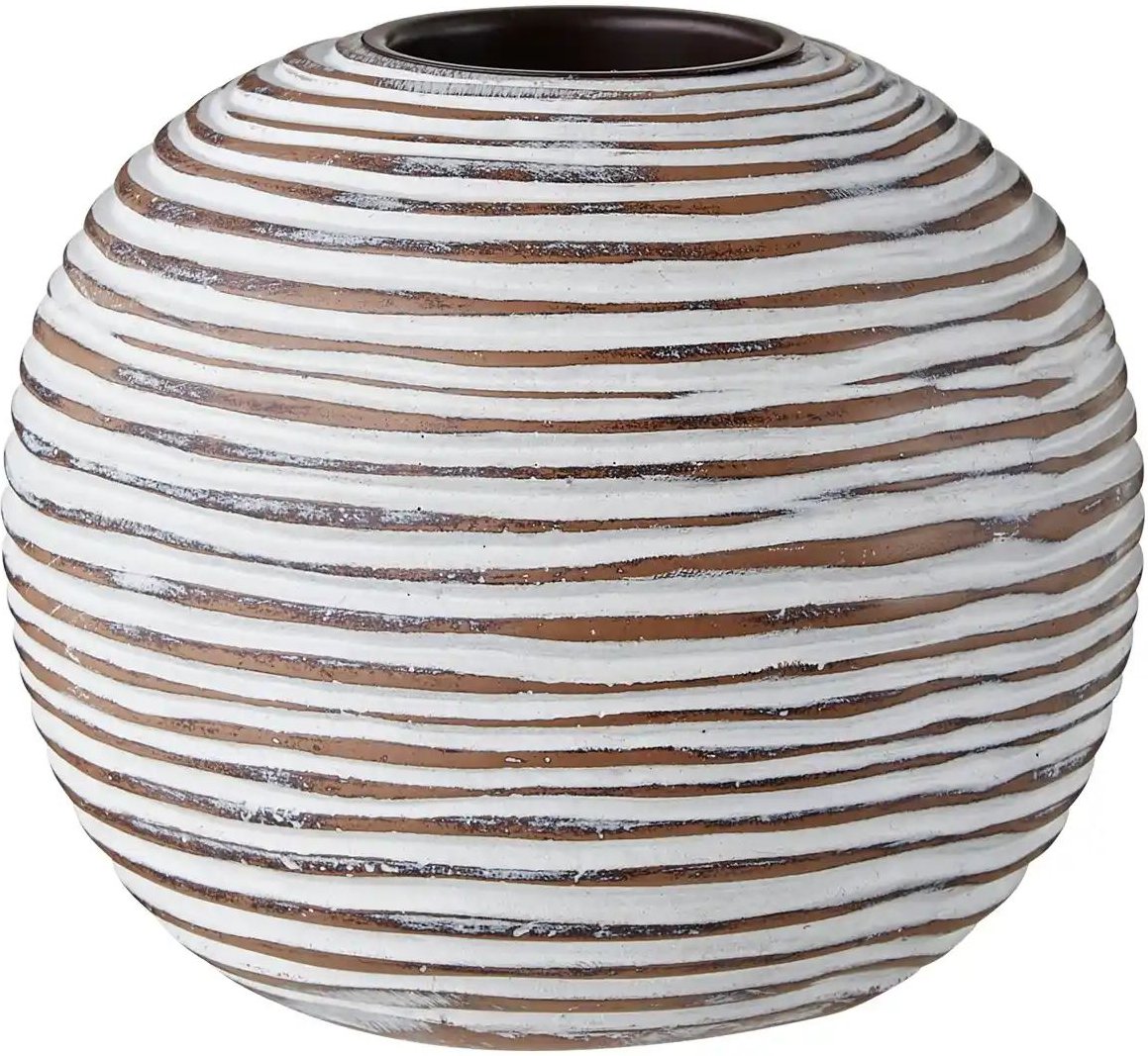 Teelichthalter ¦ braun ¦ Polyresin (Kunstharz) ¦ Maße (cm): H: 10,5 Ø: 12.5 Accessoires > Kerzen & Kerzenständer > Te...