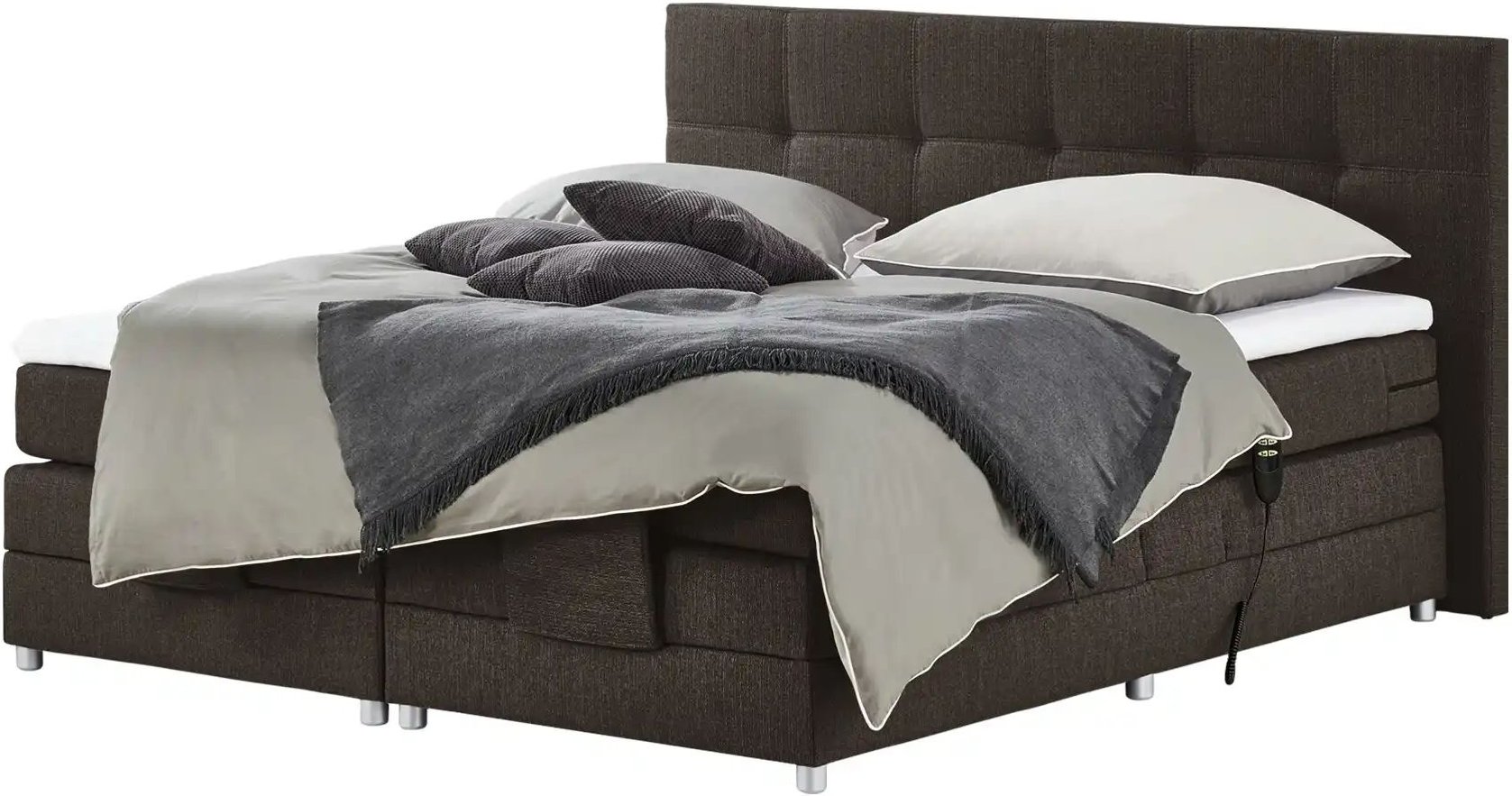 uno Motor-Boxspringbett  Manolo ¦ braun ¦ Maße (cm): B: 202 H: 112 Betten > Boxspringbetten - Höffner