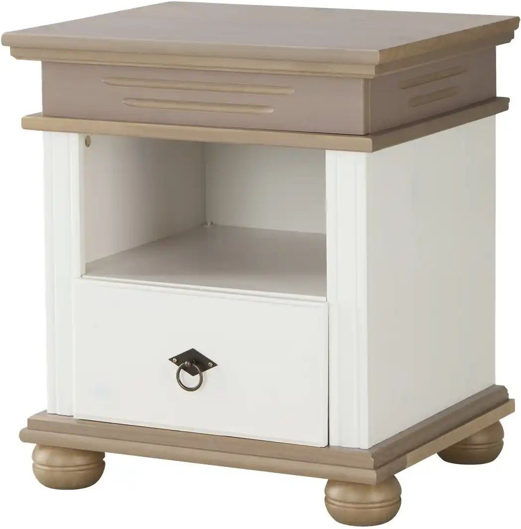 Nachtkommode Massivholz Fehmarn ¦ weiß ¦ Maße (cm): B: 52 H: 59 T: 43.0 Tische > Nachttische - Höffner