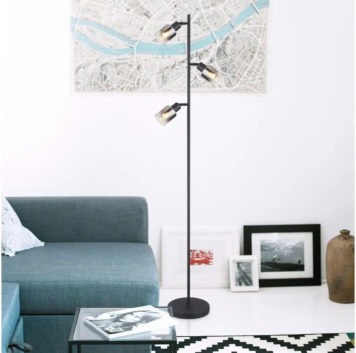 Globo Lighting Stehleuchte ¦ schwarz ¦ Maße (cm): H: 154 Ø: 23 Lampen & Leuchten > Stehlampen - Höffner