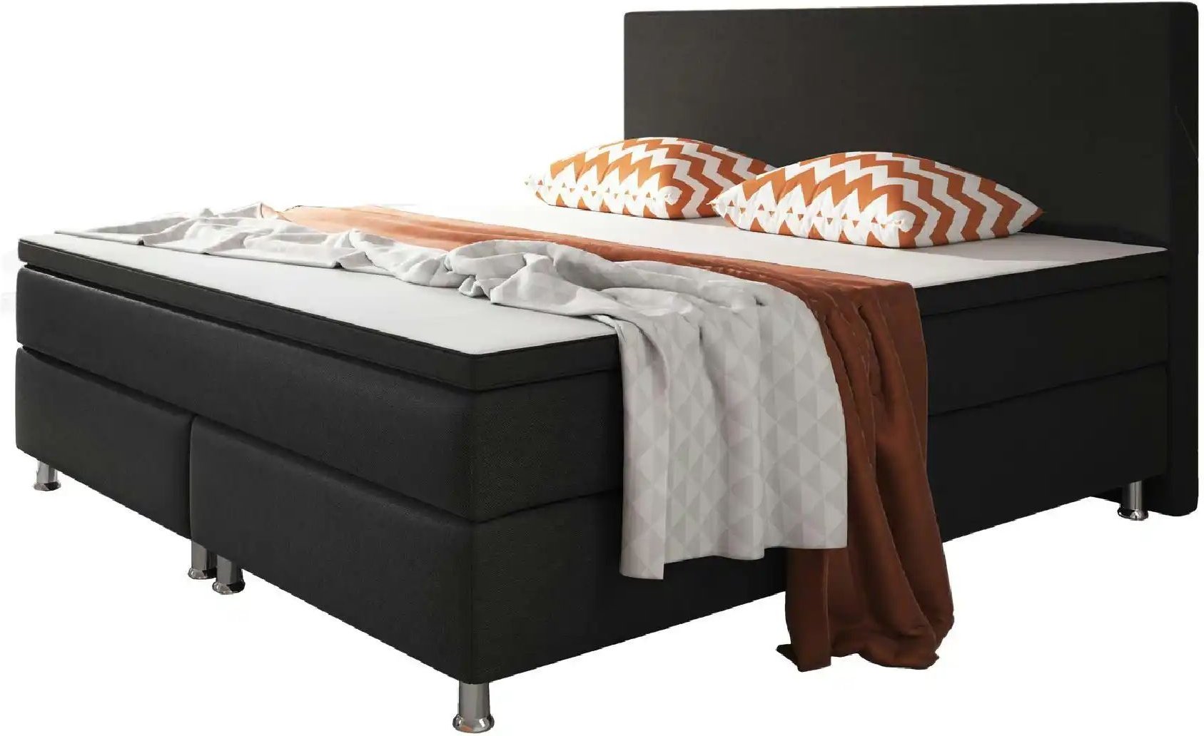 Boxspringbett Berlin ¦ schwarz ¦ Maße (cm): B: 180 H: 115 Betten > Boxspringbetten - Höffner