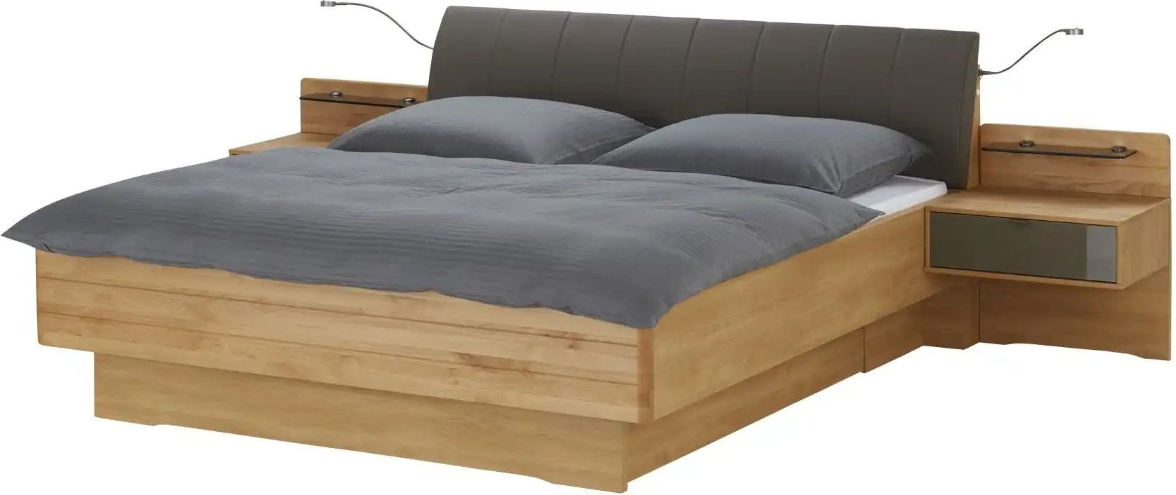 Wohnwert Bettanlage Alessandria ¦ holzfarben Betten > Komfortbetten - Höffner