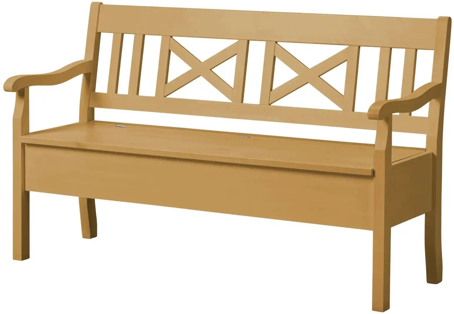 Thumbnail - maison bleue Sitzbank massiv Florian ¦ holzfarben ¦ Maße (cm): B: 148 H: 93 T: 56.0 Bänke > Einzelbänke - Höffner