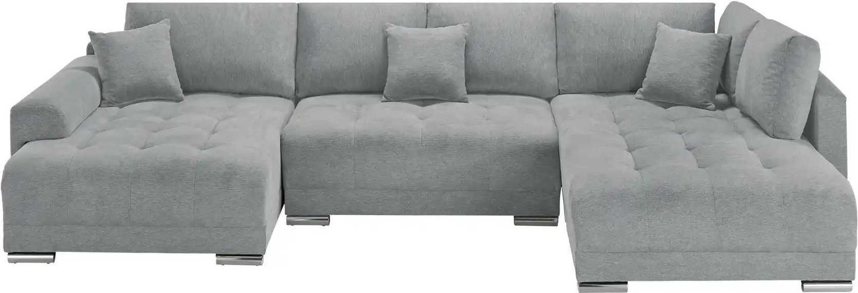 Wohnlandschaft mit Schlaffunktion Lemie ¦ grau ¦ Maße (cm): B: 356 H: 85 T: 218.0 Polstermöbel > Sofas > Schlafsofas - H...