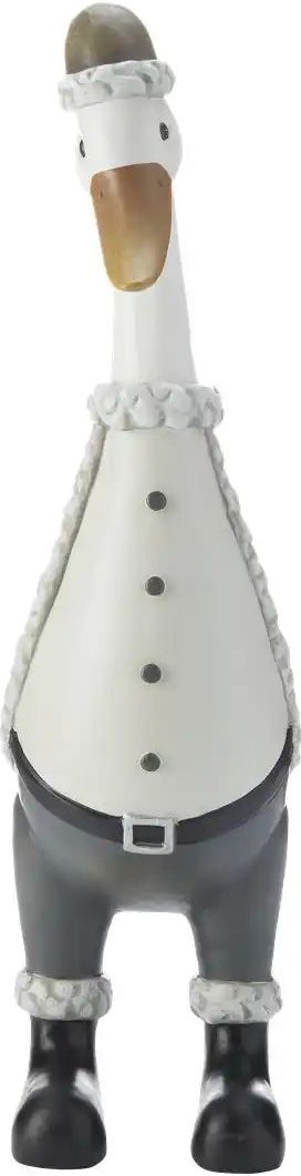 HOME STORY Deko Figur Weihnachtsgans ¦ Polyresin (Kunstharz),Stein ¦ Maße (cm): B: 12 H: 44,5 T: 19.0 Weihnachten - Hö...