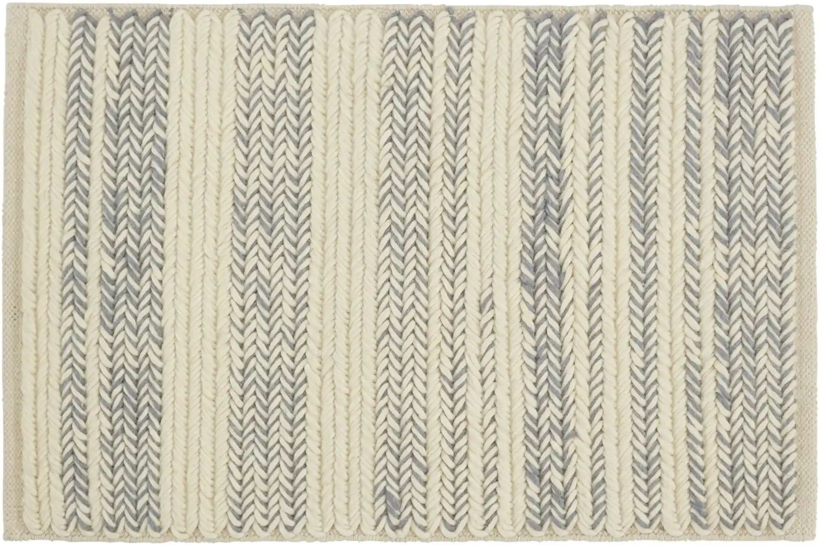 Gray & Jones Handwebteppich Baltic Breeze ¦ beige ¦ Baumwolle,Wolle ¦ Maße (cm): B: 160 Teppiche > Wohnteppiche - Höffn...