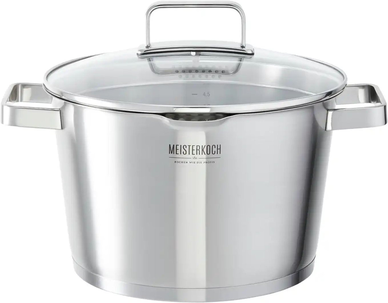 Meisterkoch Bratentopf KONUS ¦ silber ¦ Edelstahl ¦ Maße (cm): H: 15,5 Ø: 24 Töpfe & Pfannen & Zubehör > Töpfe - Höffn...