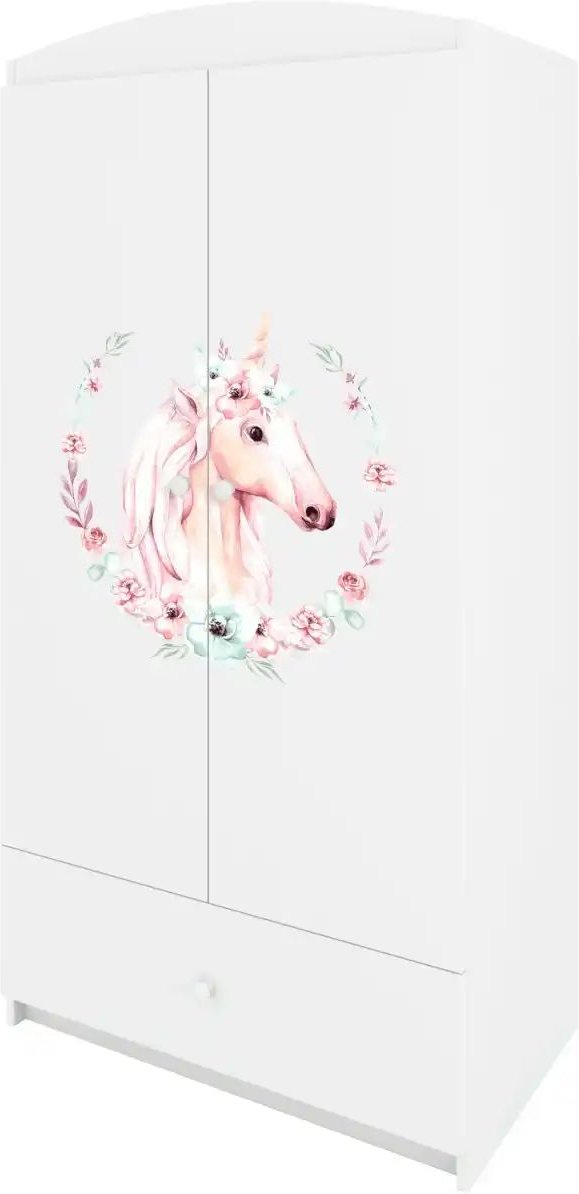 Kleiderschrank Pferd ¦ weiß ¦ Maße (cm): B: 52 H: 181,2 Schränke > Kleiderschränke > Drehtürenschränke - Höffner