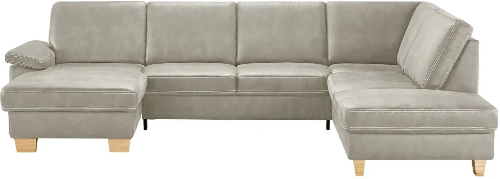 Thumbnail - meinSofa Wohnlandschaft Kunstleder Samu ¦ grau ¦ Maße (cm): B: 316 H: 90 T: 235.0 Polstermöbel > Sofas > Wohnlandschaft...