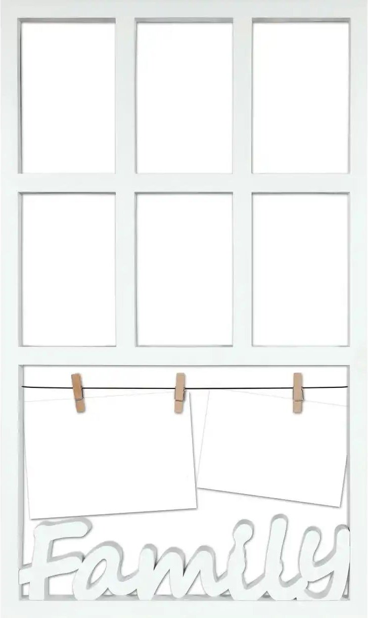 Collage ¦ weiß ¦ Kunststoff ¦ Maße (cm): B: 33 H: 56 T: 2.5 Accessoires > Bilderrahmen - Höffner