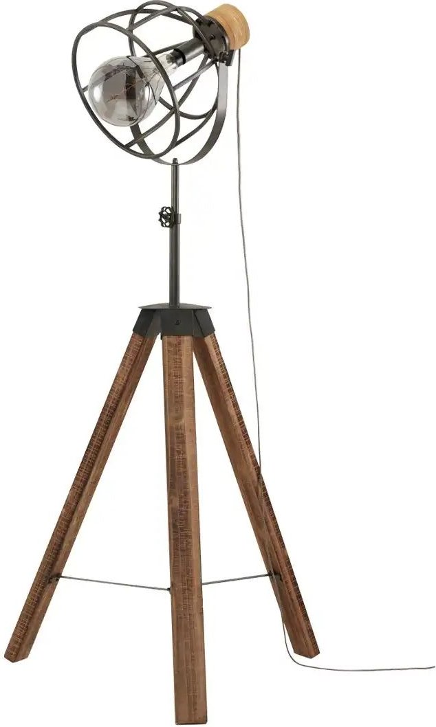 Stehleuchte 1-flammig Holz/Metall ¦ schwarz ¦ Maße (cm): H: 160 Lampen & Leuchten > Stehlampen - Höffner