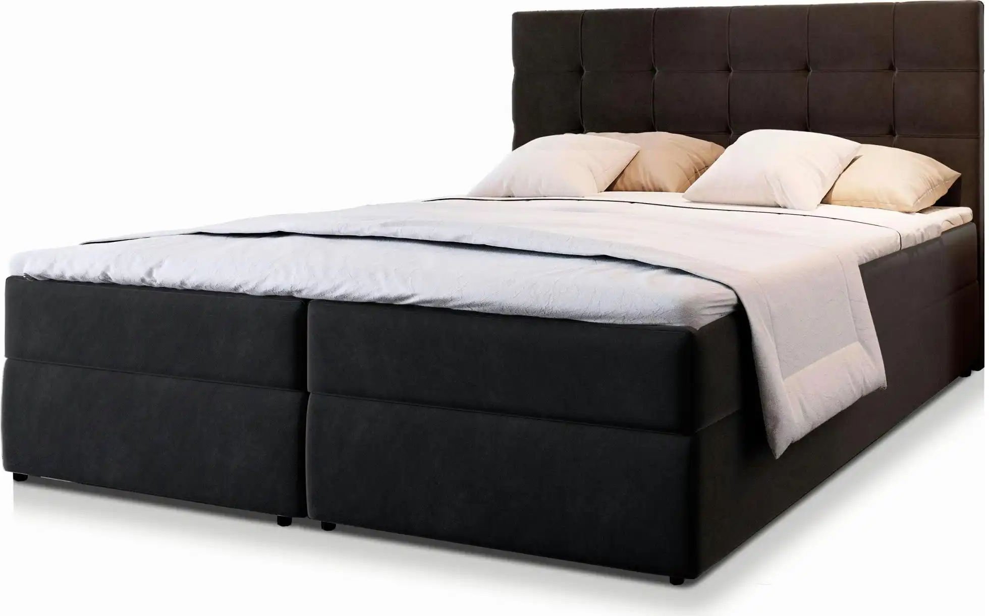 MASSENO Boxbett mit Bettkasten Glos ¦ schwarz ¦ Maße (cm): B: 140 H: 98 Betten > Polsterbetten - Höffner