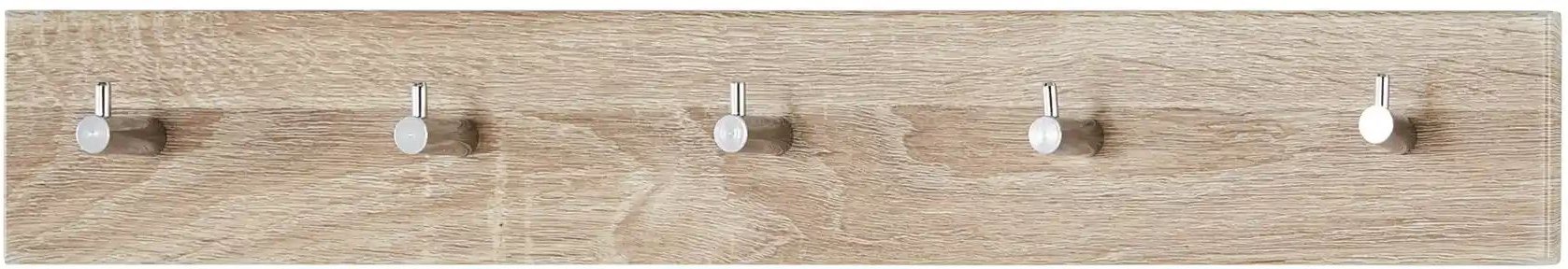Wandgarderobe Edgar ¦ holzfarben ¦ MDF-Platte,Metall ¦ Maße (cm): B: 57 H: 8 T: 5.0 Garderoben & Kleiderstangen > Haken...