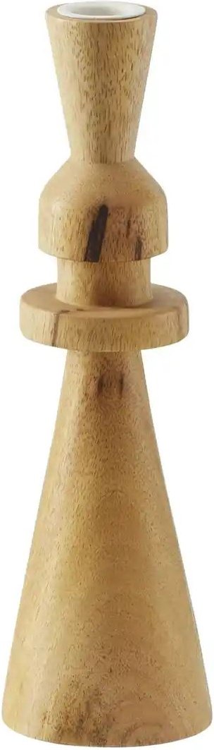 HOME STORY Kerzenhalter   ¦ holzfarben ¦ Massivholz,Metall ¦ Maße (cm): H: 26  Ø: 7.5 Accessoires > Kerzen & Kerzenständ...