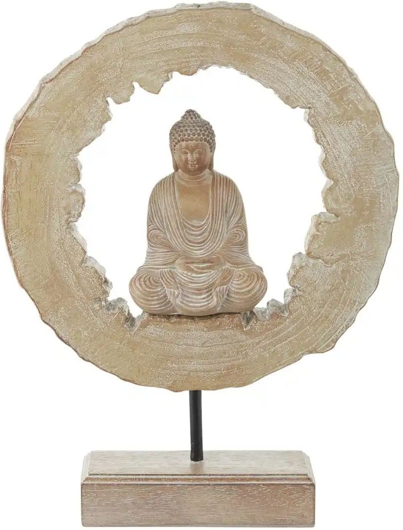 HOME STORY Buddha Objekt ¦ holzfarben ¦ Polyresin (Kunstharz) ¦ Maße (cm): B: 7 H: 33 Accessoires > Dekoartikel - Höff...