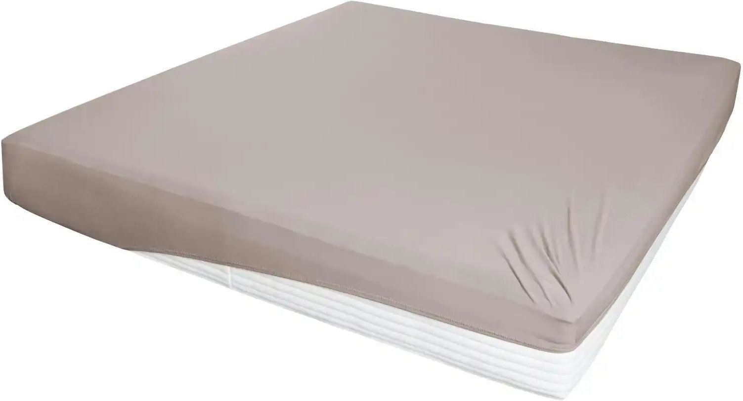 Jersey-Elasthan Boxspringbetttuch ¦ beige ¦ Maße (cm): B: 100 H: 26 Bettwaren > Bettlaken - Höffner