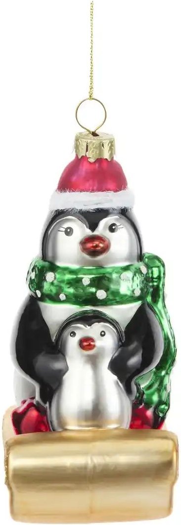 HOME STORY Weihnachtsbaumschmuck Pinguine ¦ Glas,Aluminium ¦ Maße (cm): B: 7,8 H: 11,3 T: 5.3 Weihnachten - Höffner