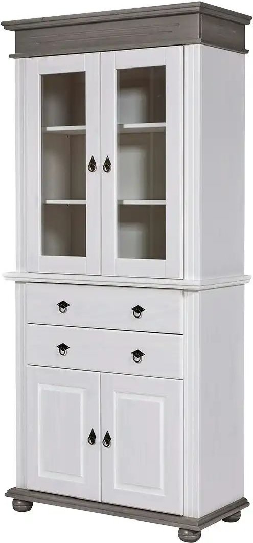 Vitrine aus Massivholz Fehmarn ¦ Maße (cm): B: 100,7 H: 220 T: 46.3 Schränke > Vitrinen - Höffner