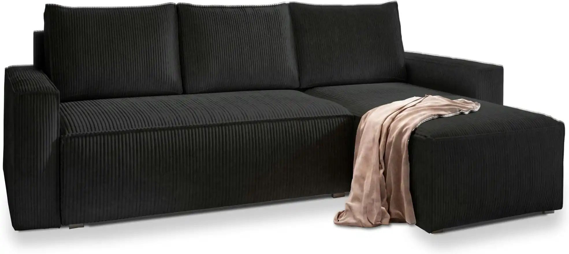MASSENO Ecksofa mit Schlaffunktion Potaro ¦ schwarz ¦ Maße (cm): B: 230 H: 85 Polstermöbel > Sofas > Ecksofas - Höffner
