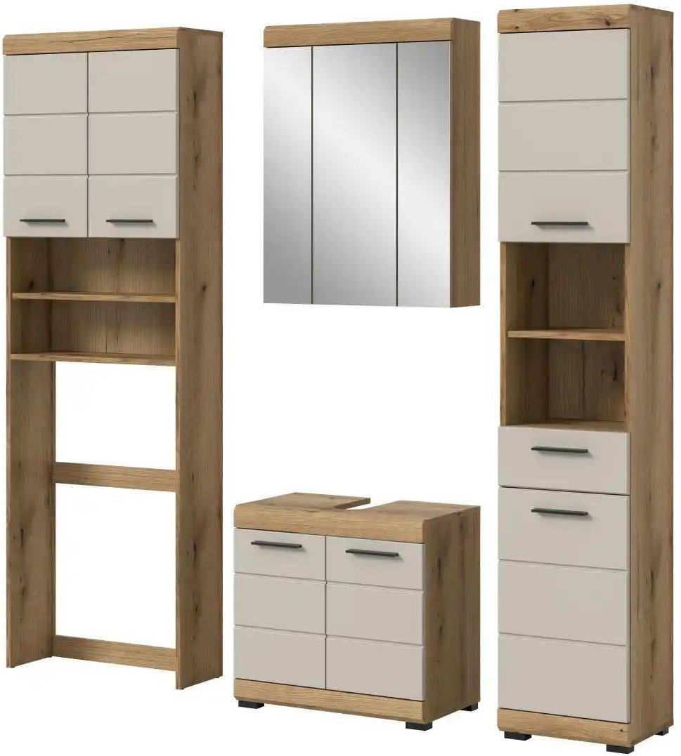 Badkombination Schloonsee ¦ holzfarben ¦ Maße (cm): B: 190 H: 191 Schränke > Badschränke > Komplett-Badkombinationen - ...