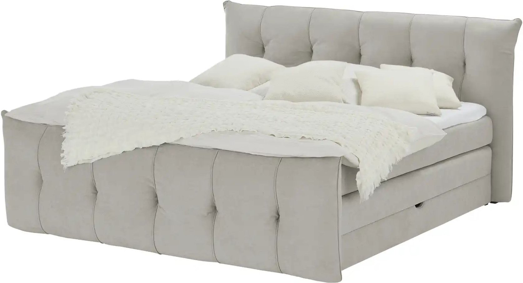 switch Boxspringbett mit Bettkasten Sofia ¦ grau ¦ Maße (cm): B: 184 H: 113 Betten > Boxspringbetten - Höffner