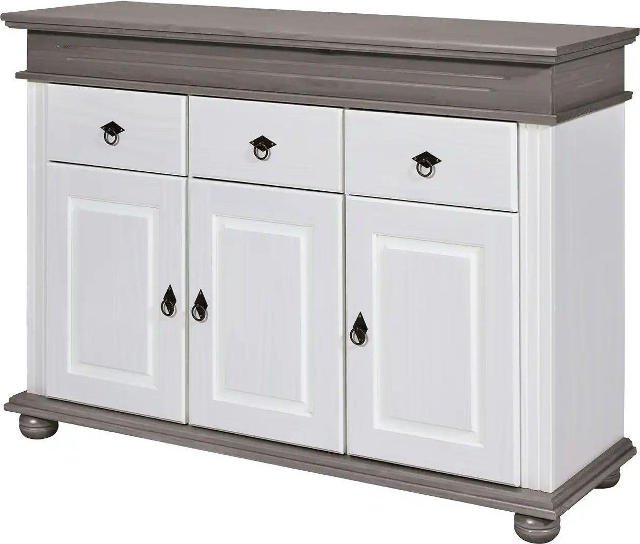 Thumbnail - Sideboard aus Massivholz Fehmarn ¦ weiß ¦ Maße (cm): B: 141,3 H: 100 T: 46.3 Kommoden & Sideboards > Sideboards - Höffne...