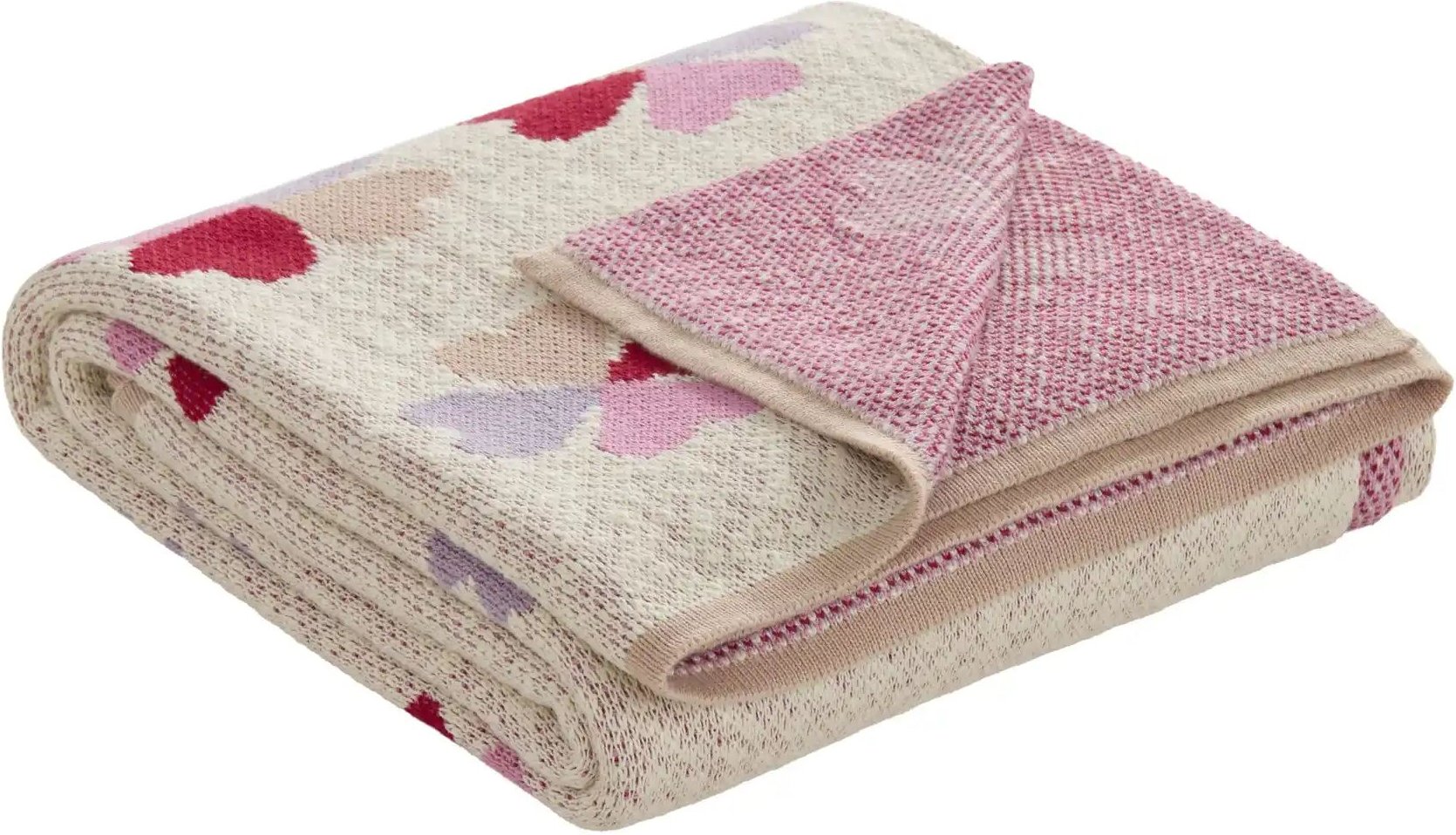 como Plaid Herzen ¦ 100% Baumwolle ¦ Maße (cm): B: 130 Dekokissen & Decken > Kuscheldecken & Wohndecken - Höffner