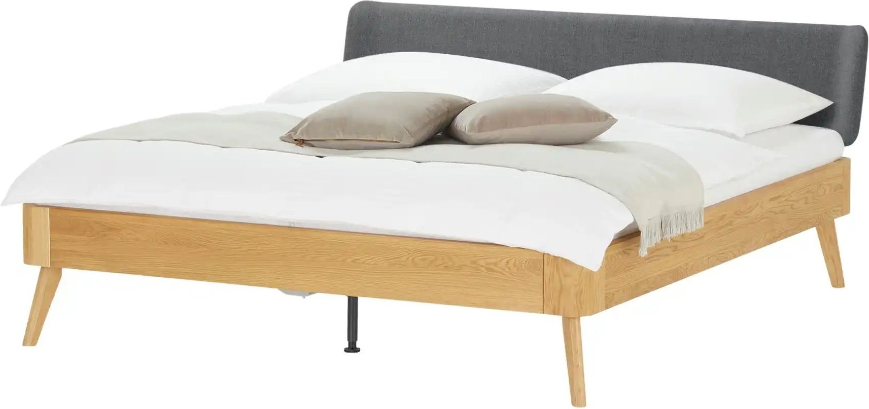 HASENA Massivholzbett Oak Bianco ¦ holzfarben ¦ Maße (cm): B: 213 H: 86 Betten > Bettgestelle - Höffner