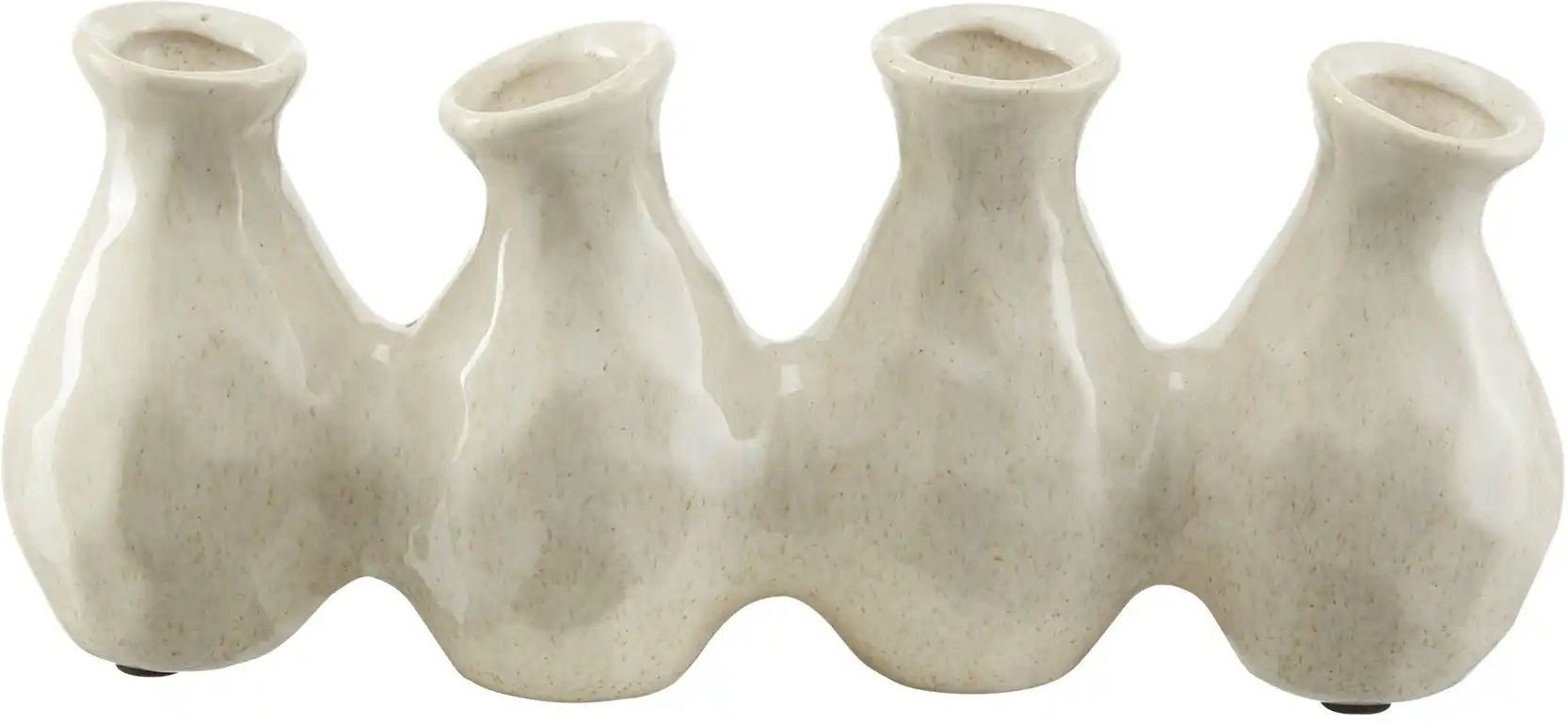 HOME STORY Vase 4er ¦ creme ¦ Keramik ¦ Maße (cm): B: 28 H: 12 T: 6.0 Accessoires > Vasen - Höffner