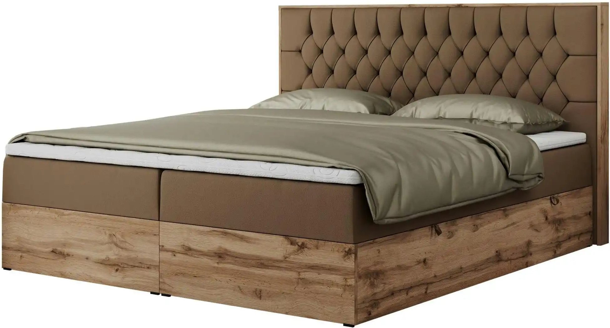 Boxbett mit Bettkasten Amore ¦ braun ¦ Maße (cm): B: 208 H: 115 Betten > Komfortbetten - Höffner