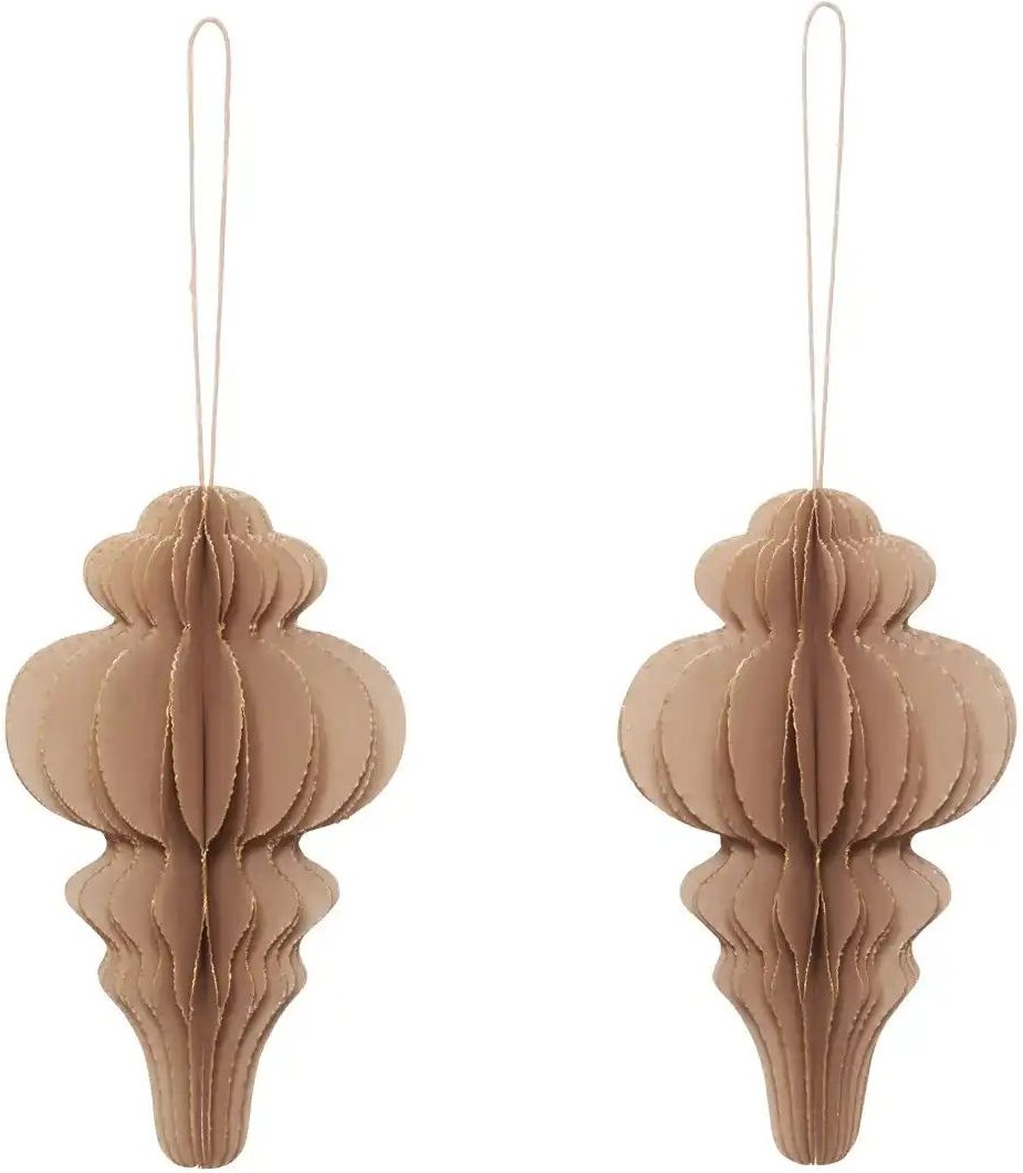 HOME STORY Papierornament Anhänger ¦ rosa/pink ¦ Papier ¦ Maße (cm): H: 20 Ø: 6.5 Weihnachten - Höffner