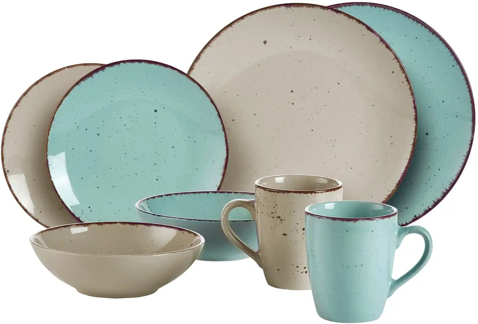 Peill+Putzler Kombiservice 16-teilig Siena ¦ türkis/petrol Geschirr > Geschirrsets > Kombiservice - Höffner