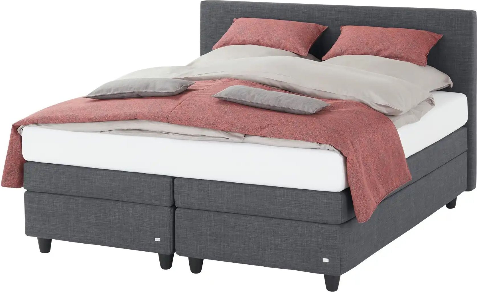 RUF Boxspringbett Verena ¦ grau ¦ Maße (cm): B: 206 H: 113 Betten > Boxspringbetten - Höffner