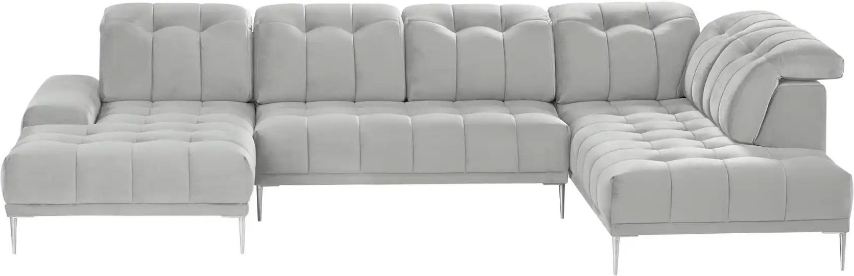 Thumbnail - switch Wohnlandschaft aus Samt Grenada ¦ grau ¦ Maße (cm): B: 358 H: 107 T: 231.0 Polstermöbel > Sofas > Wohnlandschafte...