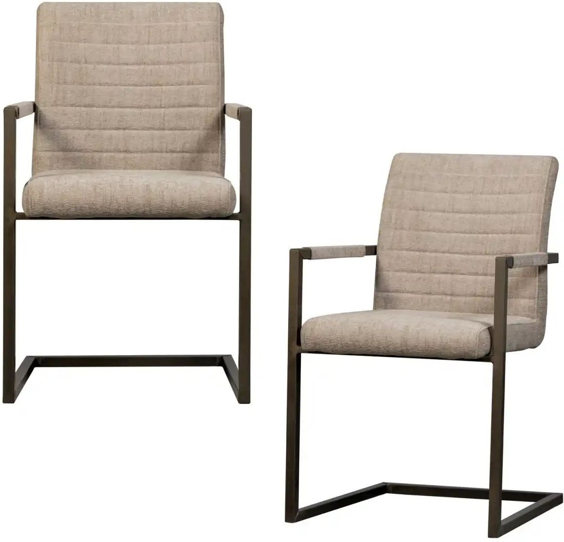 WOOOD Esszimmerstuhl 2er-Set ¦ beige ¦ Maße (cm): B: 62 H: 87 Stühle > Polsterstühle - Höffner