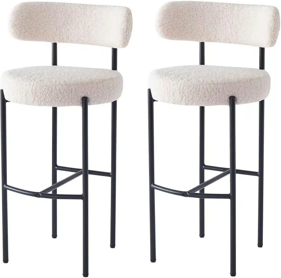 Barhocker 2er-Set ¦ weiß ¦ Maße (cm): B: 47 H: 103 Polstermöbel > Hocker > Barhocker - Höffner