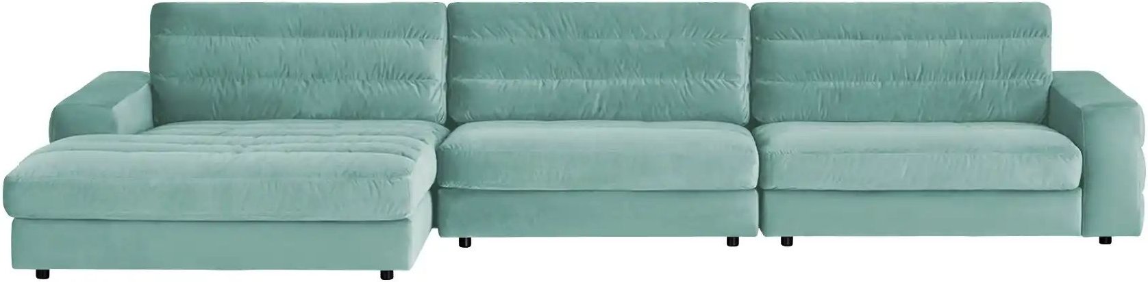 Ecksofa Samt Scarlatti ¦ türkis/petrol ¦ Maße (cm): B: 416 H: 83 T: 205.0 Polstermöbel > Sofas > Ecksofas - Höffner