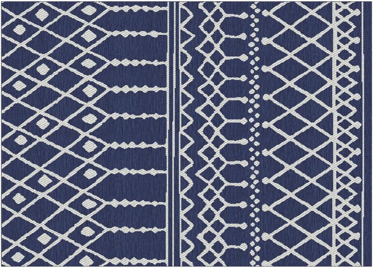 In-und Outdoorteppich Scandinavian ¦ blau ¦ Synthetische Fasern ¦ Maße (cm): B: 133 Teppiche > Outdoor Teppiche - Höffn...